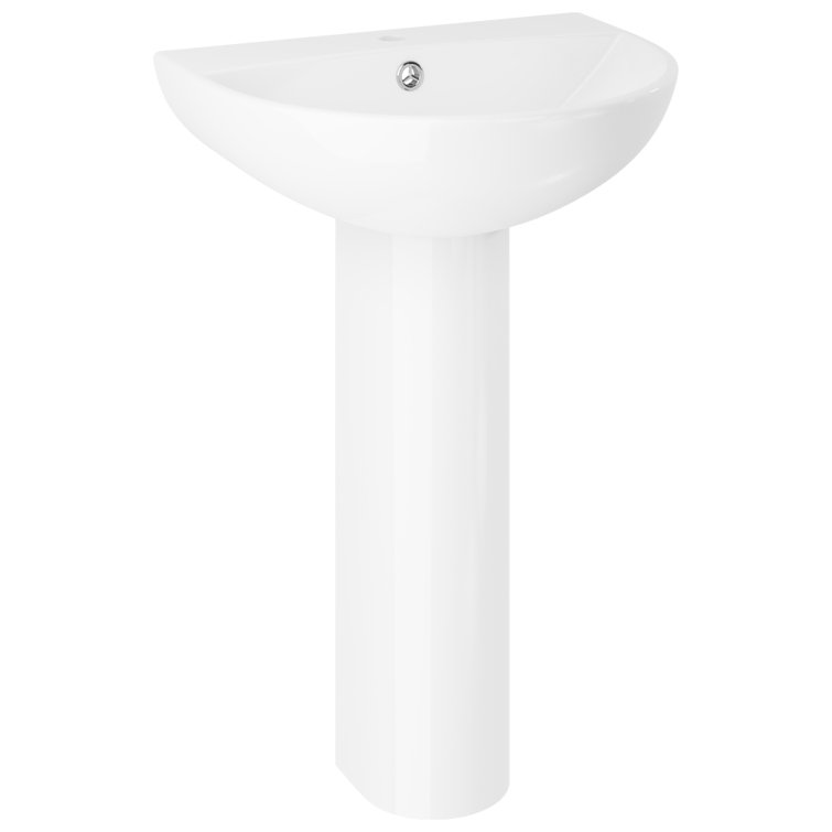 Belfry Bathroom Abdimajiid White Ceramic UShaped Wall Mount Bathroom